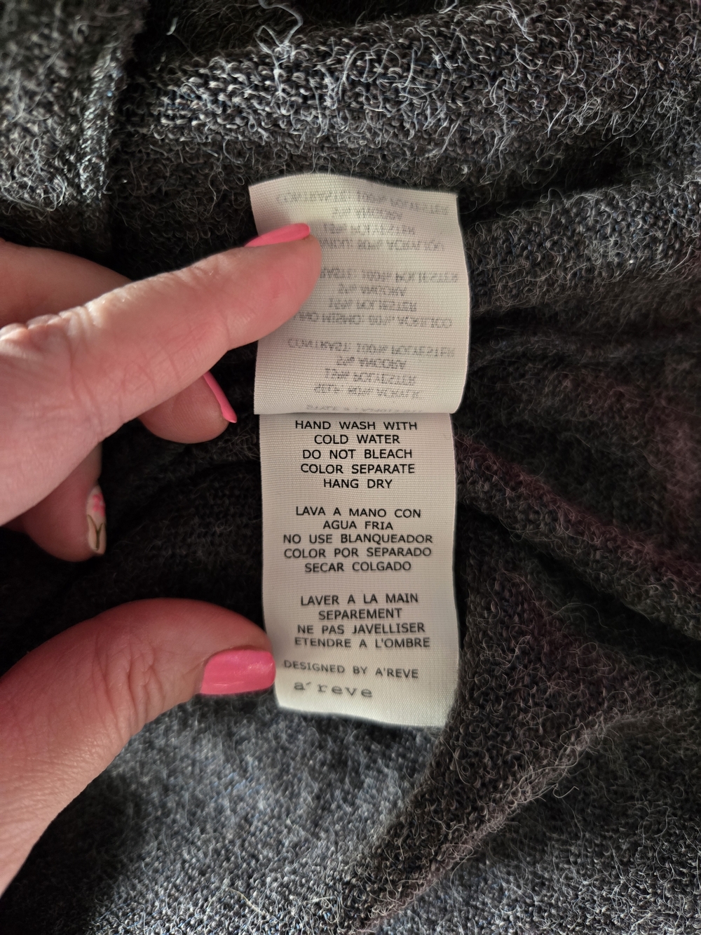 A'reve Charcoal Gray Sweater Dress Size S - Picture 11 of 11